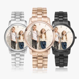 Custom Photo Watch, Personalized Watch for Men, Engraved Watch Gift for Him, Husband Gift, Boyfriend Gift, Anniversary Gift, Watches for Dad image 1