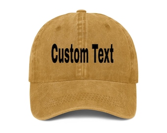 Custom Embroidered Baseball Hat, Vintage Trucker Cap, Cotton Sports Hat