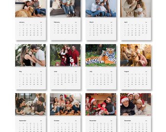Calendario da parete con foto personalizzato 2026 / Calendario personalizzato di 12 mesi