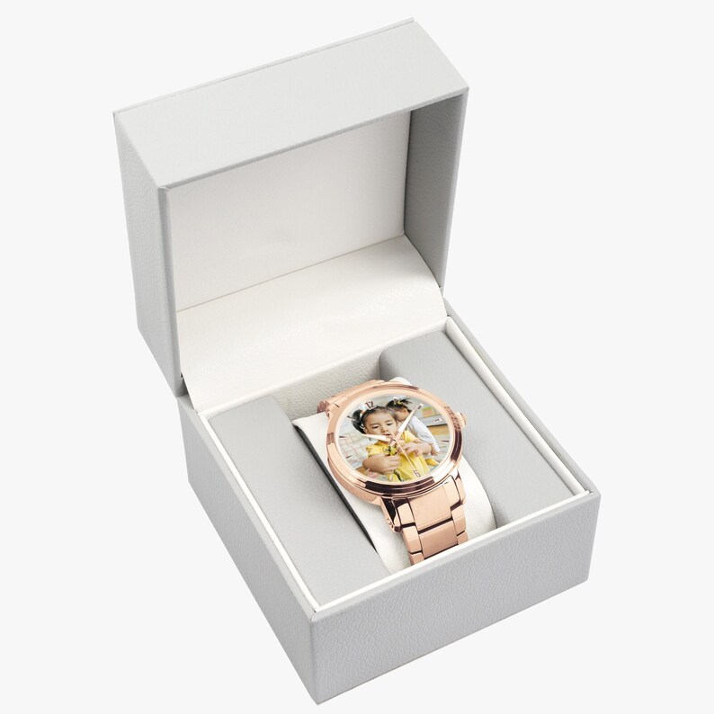 Custom Photo Automatic Watch with Steel Strap, Personalized Stainless Steel Watch, Anniversary Birthday Gift for Men Women imagen 3
