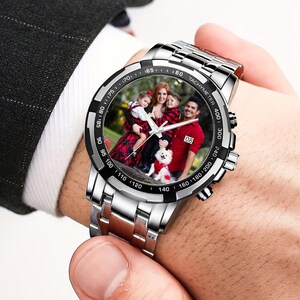 Personalized Photo Watch for Men, Custom Picture Watch, Upload Your Photo Watch, Gift for Dad, Husband, Boyfriend, Anniversary Gift image 2