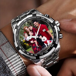 Personalized Photo Watch for Men, Custom Picture Watch, Upload Your Photo Watch, Gift for Dad, Husband, Boyfriend, Anniversary Gift image 4