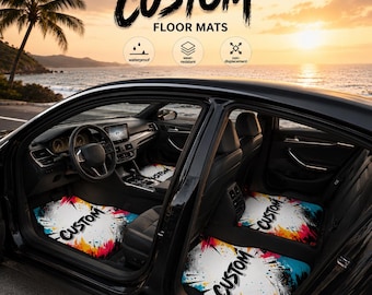 Custom Car Floor Mats Set of 4 Personalized Auto Floor Mats Waterproof Neoprene Vehicle Interior Accessories Gift for Car Owners
