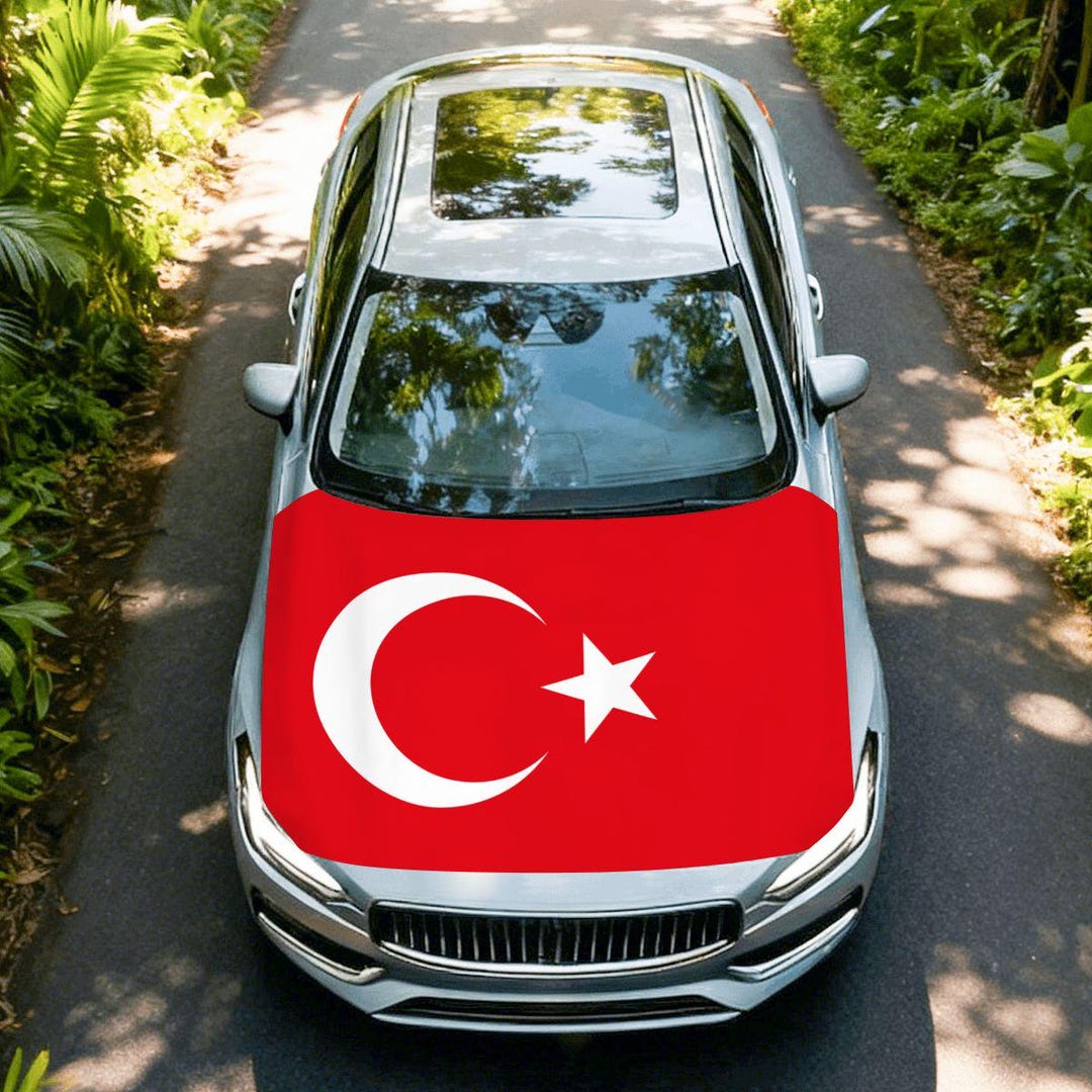 Turkey Flag Car Hood Cover – Turkish National Flag Auto Decoration ...
