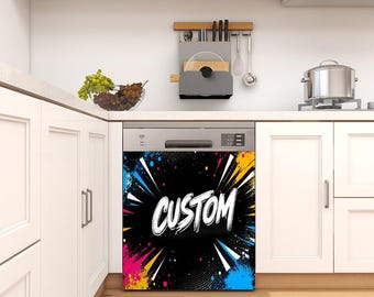 Custom Magnetic Dishwasher Cover | Geometric Lattice