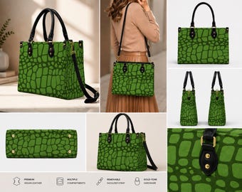 Custom PU Tote Bag for Women, Waterproof Shoulder Handbag, Vegan Leather Purse, Large Capacity Travel Bag, Fashion Everyday Tote Gift