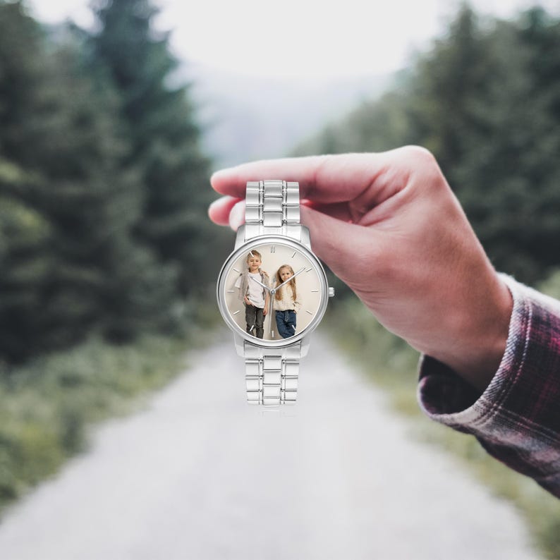 Custom Photo Watch, Personalized Watch for Men, Engraved Watch Gift for Him, Husband Gift, Boyfriend Gift, Anniversary Gift, Watches for Dad image 8