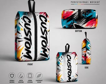 Custom Shoe Bag for Travel, Personalized Waterproof Shoe Organizer, Travel Packing Cube for Sneakers Gym Shoes Luggage Storage