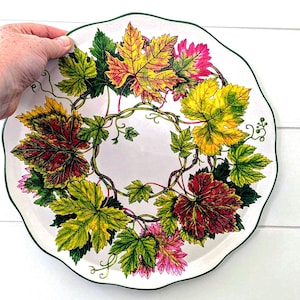 Prinknash Abbey Pottery Plate: Erika Parry "From the Vine" Design