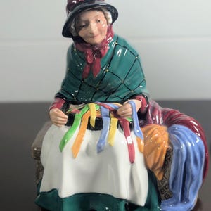 Vintage Royal Doulton “Silks and Ribbons” Figurine – HN2017, Hand Painted Porcelain, Collectible English Pottery