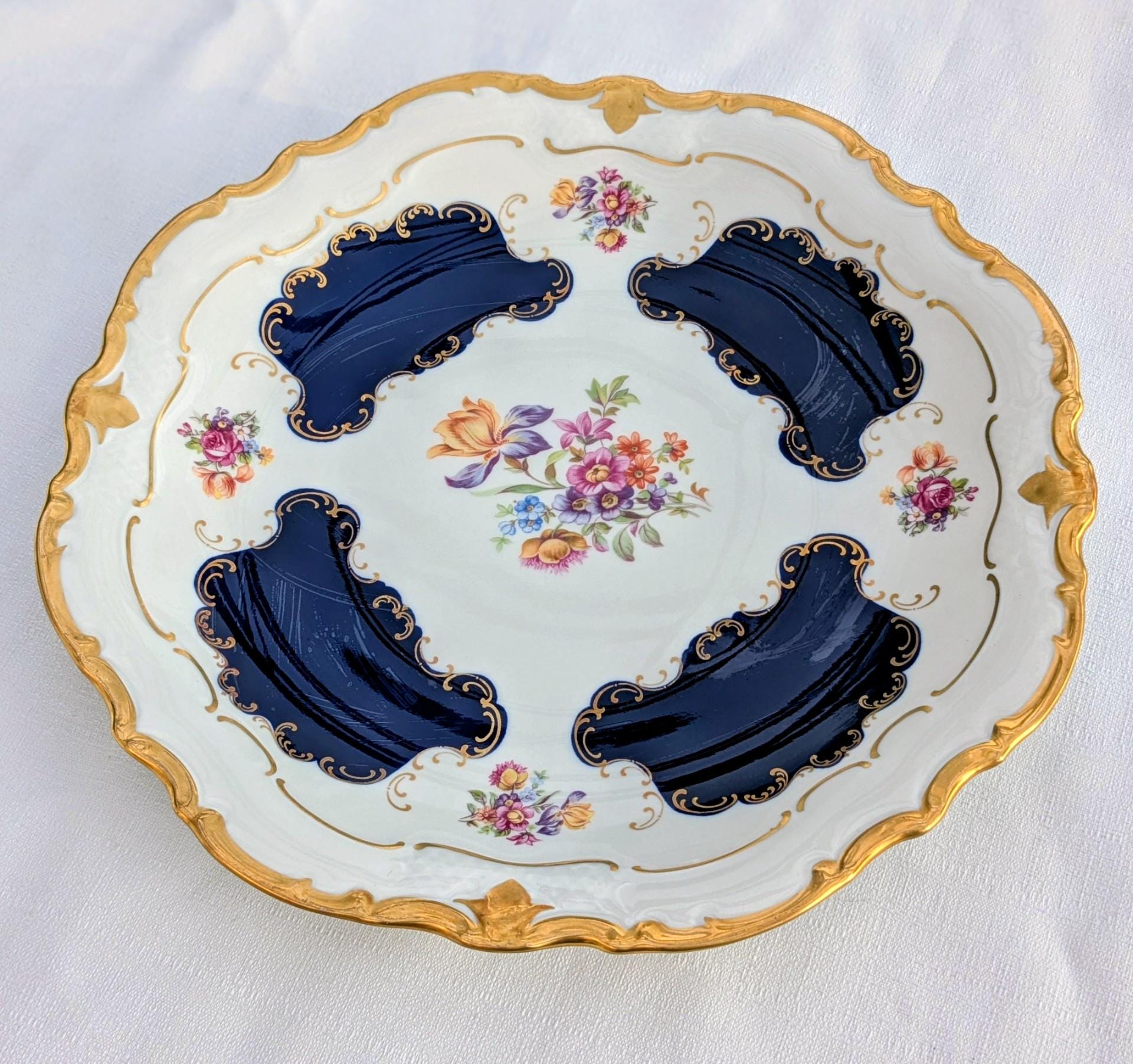 【Reichenbach】Echt Kobalt/コバルト/キャバレーディッシュ reichenbach echt kobalt cobalt blue china 10 dinner plates hand