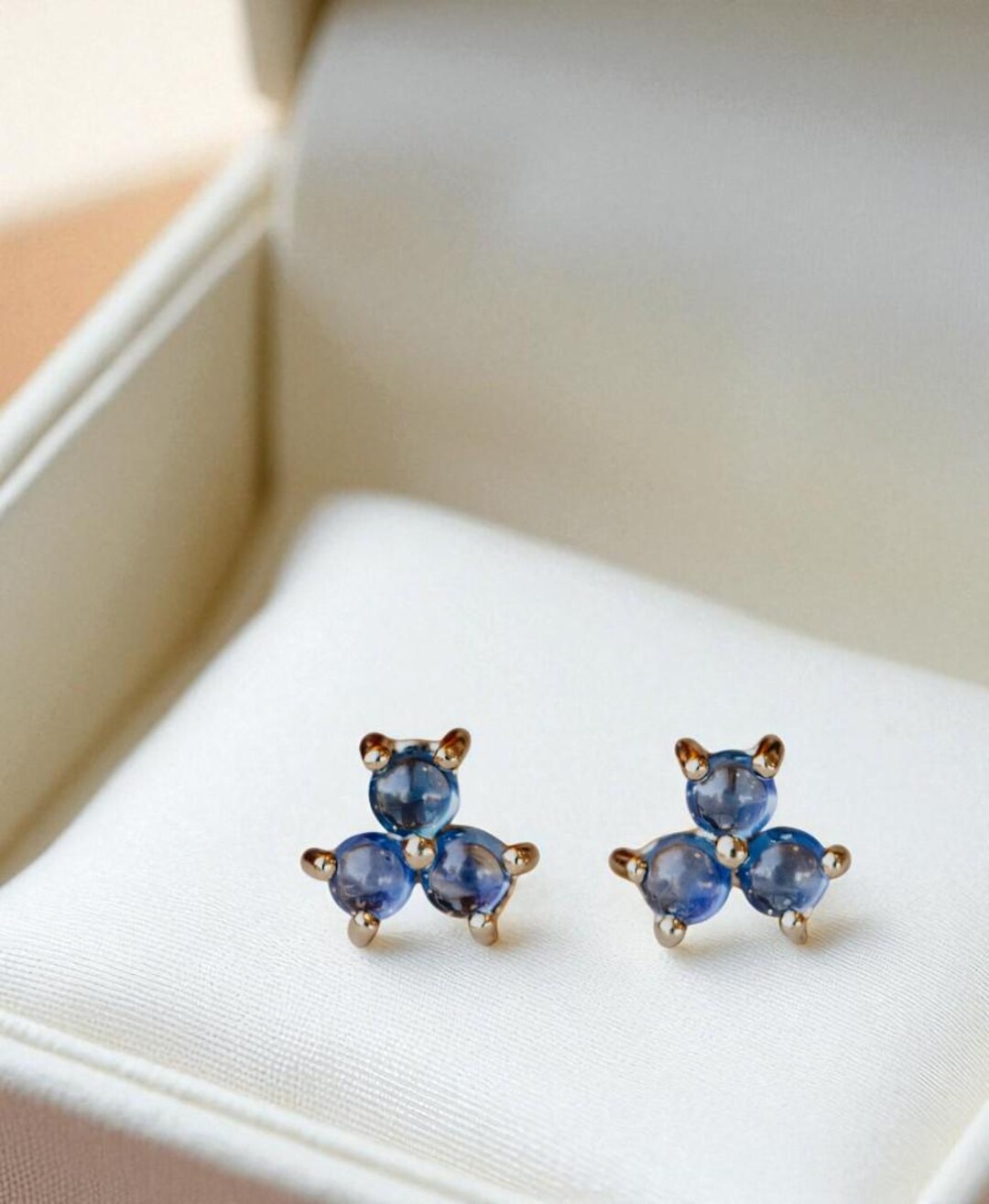 Tiny Birth Flower Stud Earrings in Gold | Lisa Angel