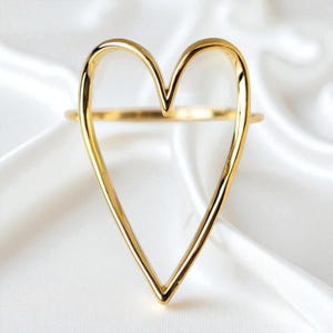 Open Heart Ring, Thin Ring, Dainty Ring, 925 Sterling Silver, Love Heart Ring, Promise Ring, Minimalist ring, Heart Ring, Best Friend Ring