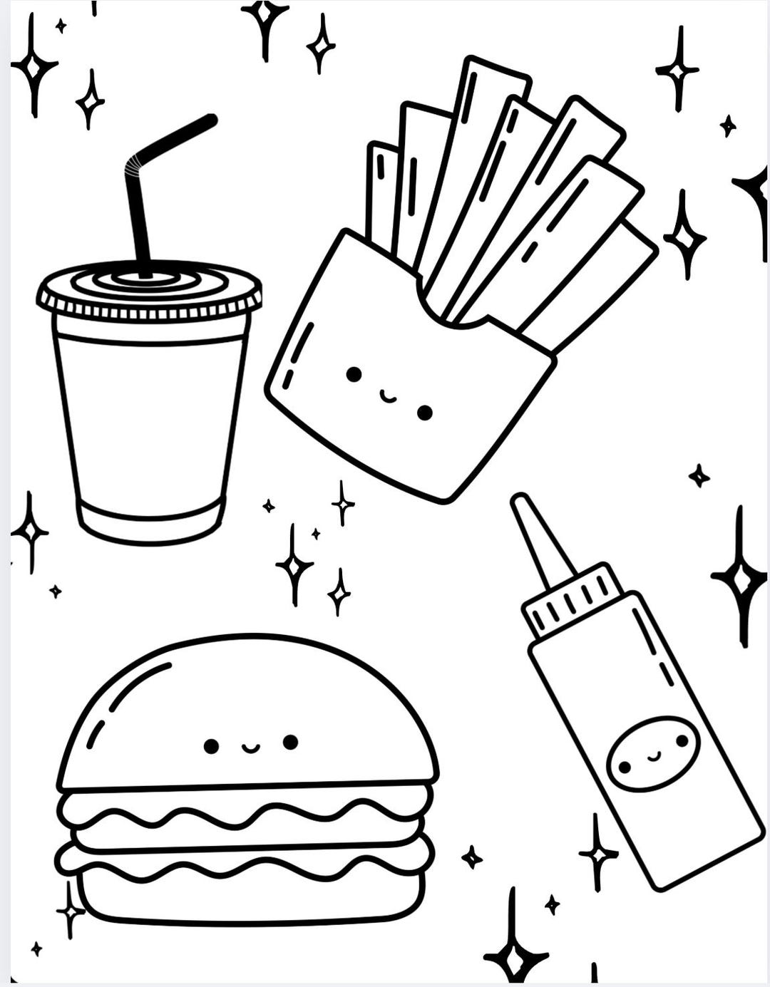 Kids Food Coloring Pages Fun Food Printables digital Download Etsy kids-food-coloring-pages-fun-food-printables-digital-download-etsy