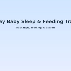 14-Day Baby Sleep & Feeding Tracker | Digital Download for Newborn Schedule