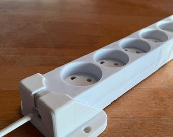 Steckdosenleisten Halterung | Kabelmanagement Halter | Desk Setup Organizer | Kabelhalter Büro | Power Strip Mount