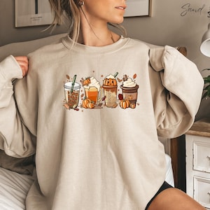 Coffee Sweatshirt, Fall Sweater, Pumpkin Spice Sweat, Cute Fall Hoodie, Womens Fall Sweater, Coffee Hoodie, Unisex Plus size