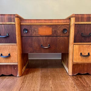 Vintage Art Deco Vanity, Hollywood Glam - 1930s