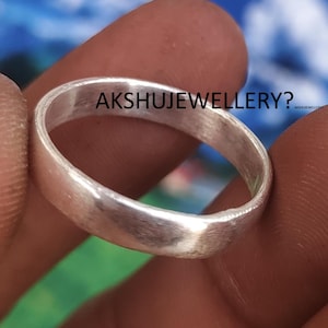 925 Sterling Silver Ring,Plain Silver Band Ring,Handcrafted Silver Ring, Minimalist Band ring, Traditional Band Court Fit Ring,Gift for her