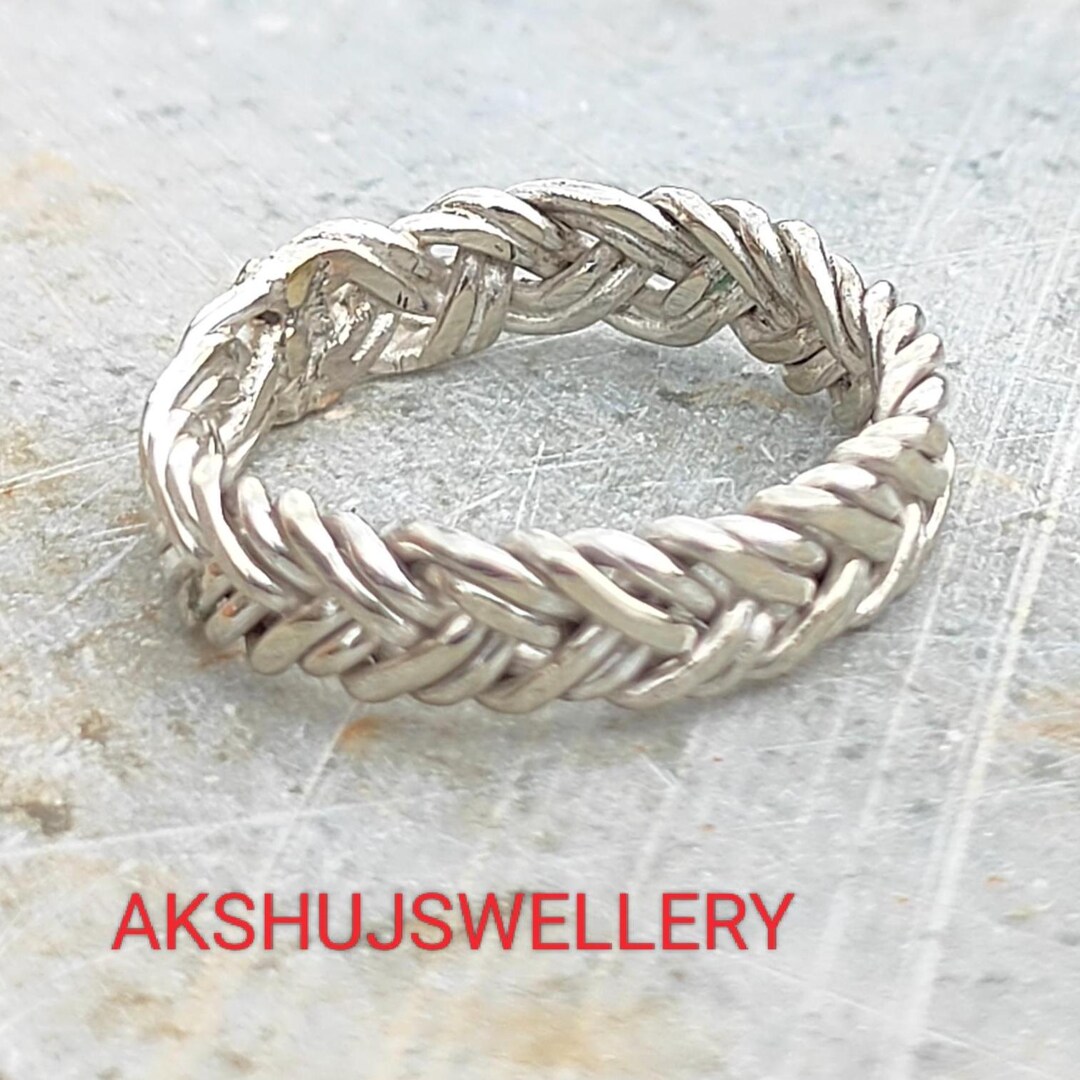 Vintage Sterling Silver Twisted Rope Ring: Handmade Unisex Band - Etsy