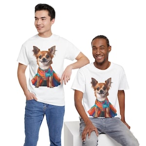 Colorful Chihuahua T-Shirt - Funny Dog Graphic Tee, Cute Pet Lover Gift, Rainbow Dog Shirt, Unisex Heavy Cotton Tee for Animal Lovers,