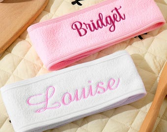 Diadema de spa personalizada, diadema bordada para el cuidado de la piel, diadema monogramada para yoga y deportes, diadema de maquillaje, regalos para despedidas de soltera en el spa.