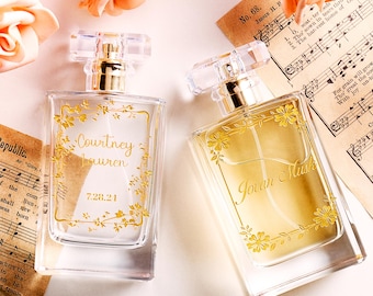 Frasco de perfume grabado personalizado, frasco de perfume recargable personalizado para regalos de madre de la novia, regalos de novia/dama de honor, regalo de compromiso