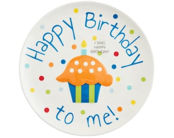 Mud Pie Singing Birthday Plate | Happy Birthday to Me Plate | Kids Birthday Keepsake Plate | Birthday Tradition Gift