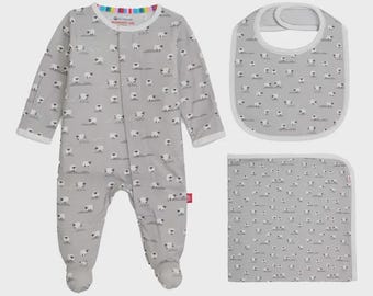 Baa Baa Baby Grey Modal 3 PC Gift Set
