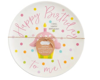 Mud Pie Singing Birthday Plate | Happy Birthday to Me Plate | Kids Birthday Keepsake Plate | Birthday Tradition Gift
