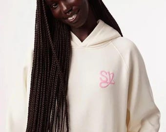 Salish Matter Sincerely Yours Cream Hoodie | Gloss Pocket Fleece Pullover Streetwear