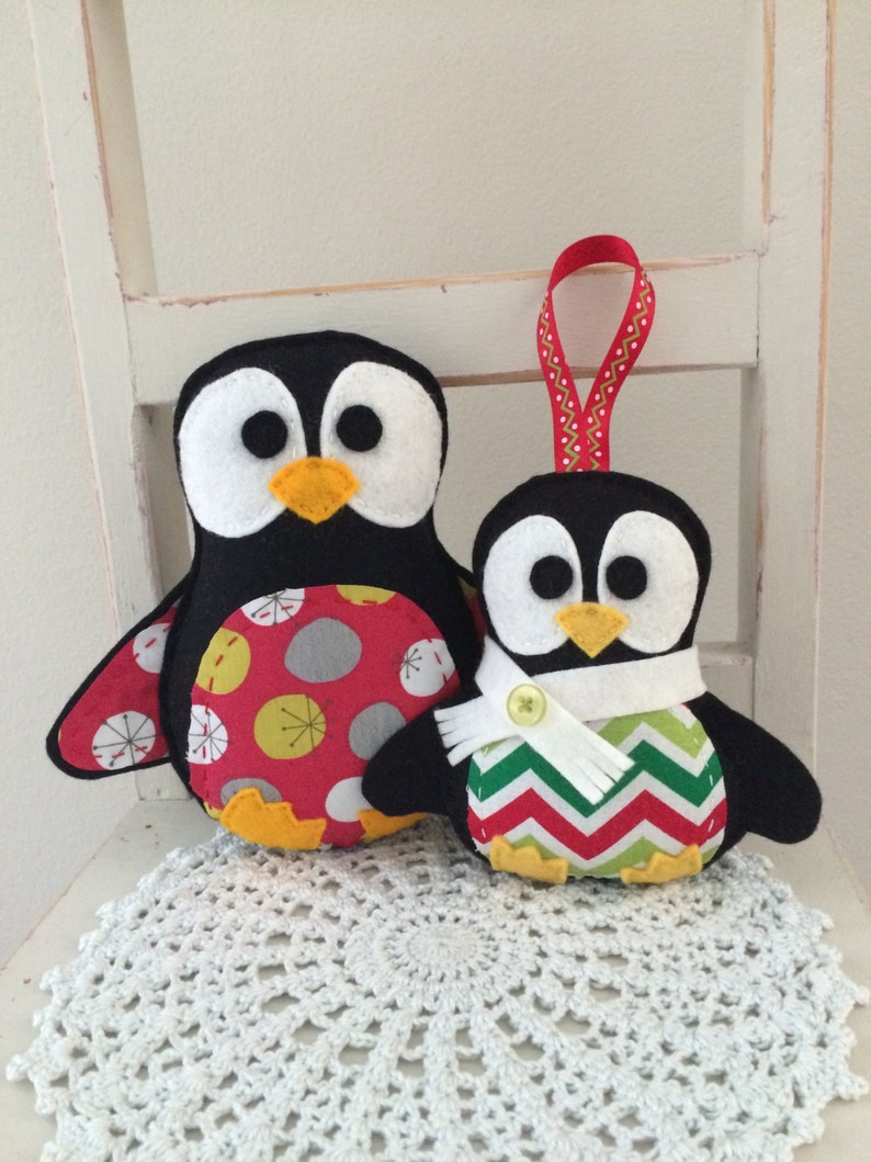Felt Penguin Pattern Softie Toy Christmas Decoration Sewing Etsy