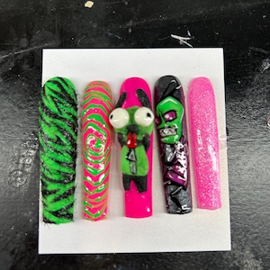 XL Square Invader Zim Press on Nails