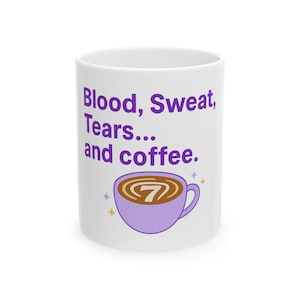 Tazza in ceramica ispirata al Kpop BTS, tazza da caffè, tazza da tè, regalo per fan del Kpop, tazza dell&#39;esercito BTS, 11 once