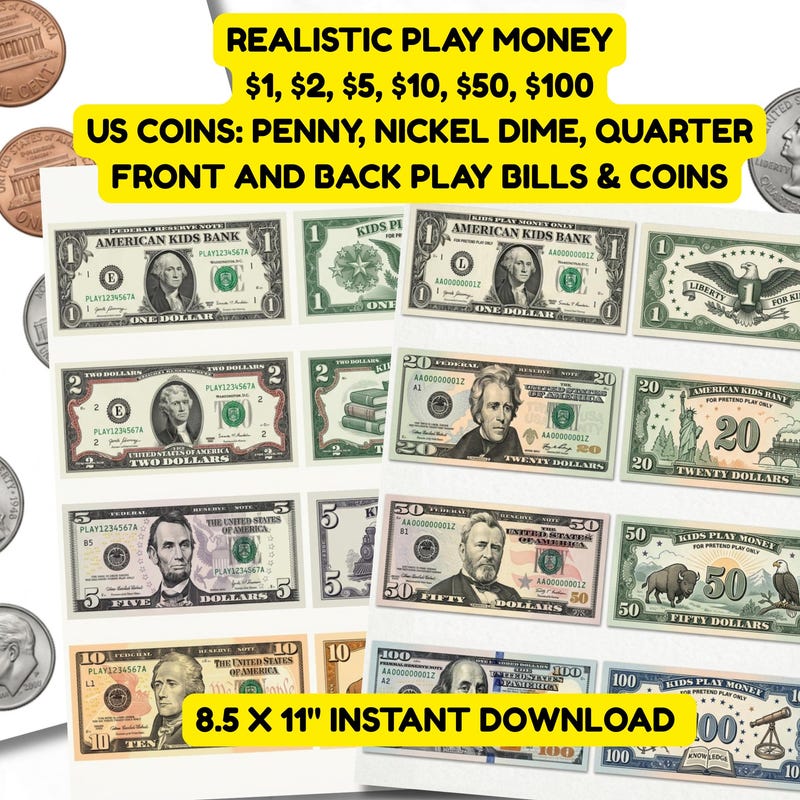 Fake Bank Note Template - Etsy UK