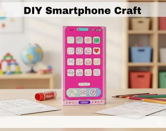 Manualidades de papel: crea tu propio teléfono inteligente / Actividad imprimible para niños