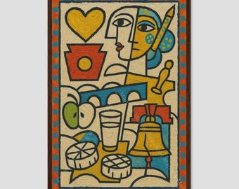 Pennsylvania Abstract State Picasso Art Print