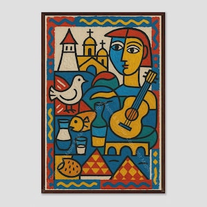 Serbien Picasso Kubismus Land Wand Kunst Druck