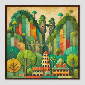Batu Caves Malaysia Kids Travel Wall Art Print