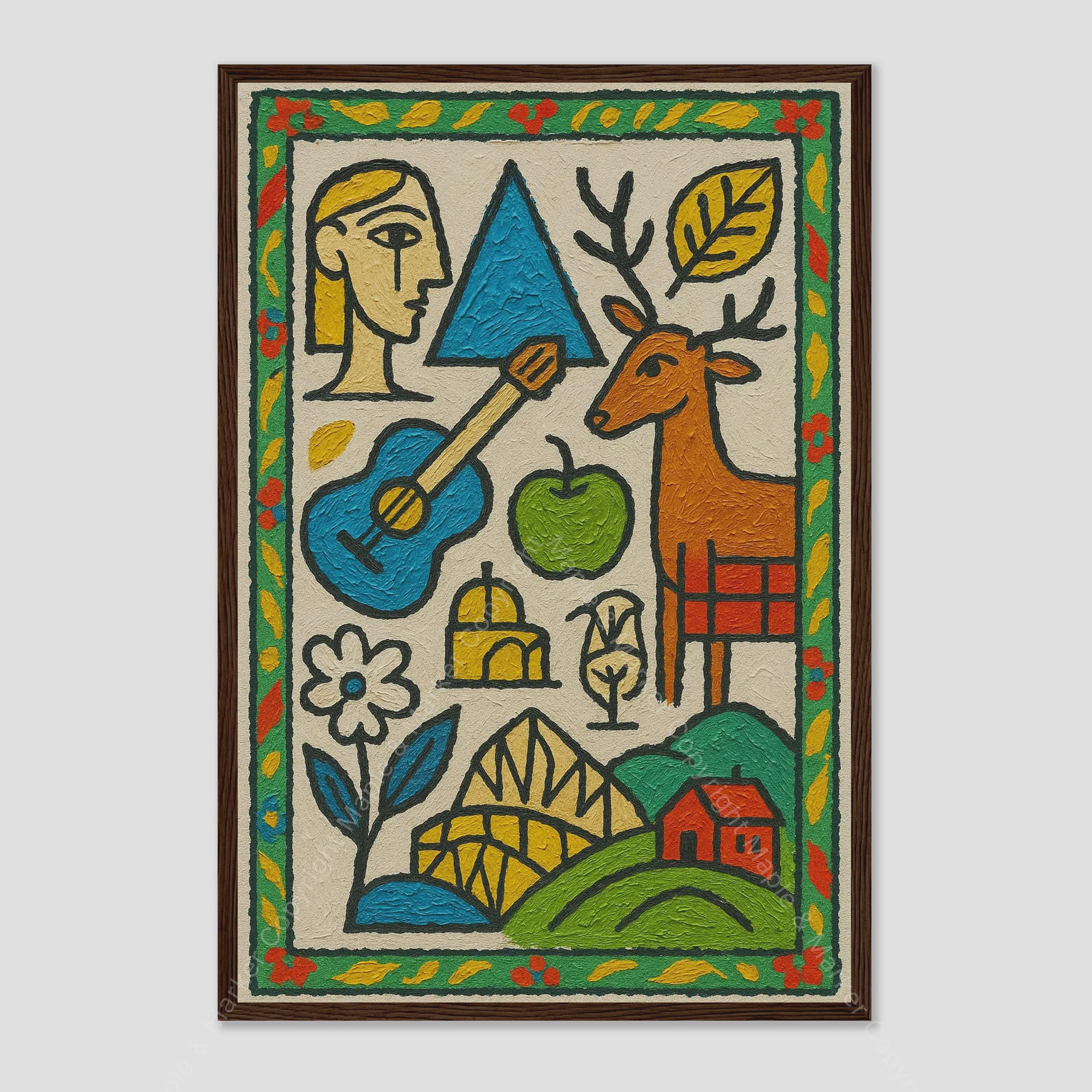 Boone NC Mountain Cubist Abstract Wall Art