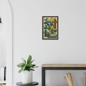 Vancouver Canada Cubist City Wall Art Print in Dark Room by Maple & Marker