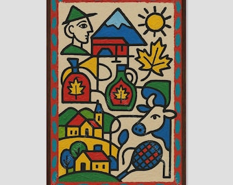 Stowe Picasso Alpine Abstract Wall Art Print