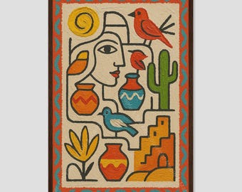 Alamogordo NM Picasso Cubist Wall Art Print