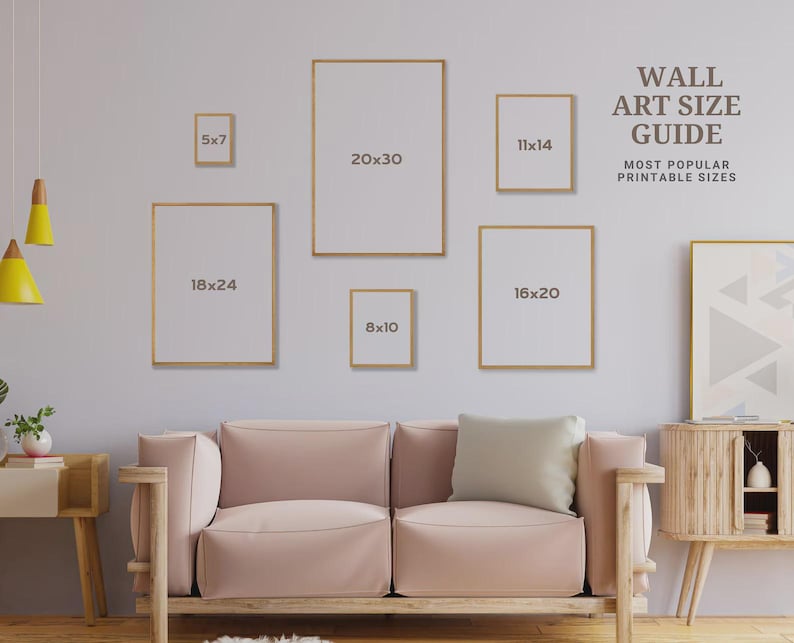 Wildwood Picasso Inspired Wall Art on Light Room by Maple & Marker (Dark wood frame, 30x45)