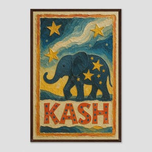 Kash Name Kunstdruck fürs Kinderzimmer