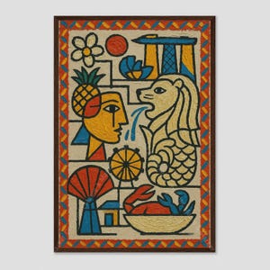 Getextureerde Picasso-muurkunstdruk Singapore