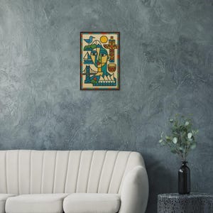 Vancouver Canada Cubist City Wall Art Print in Dark Room by Maple & Marker