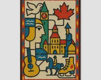 Ottawa Urban Cubist Abstract City Wall Art Print