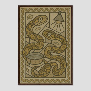 Ball Python Abstract Wall Art Poster Print