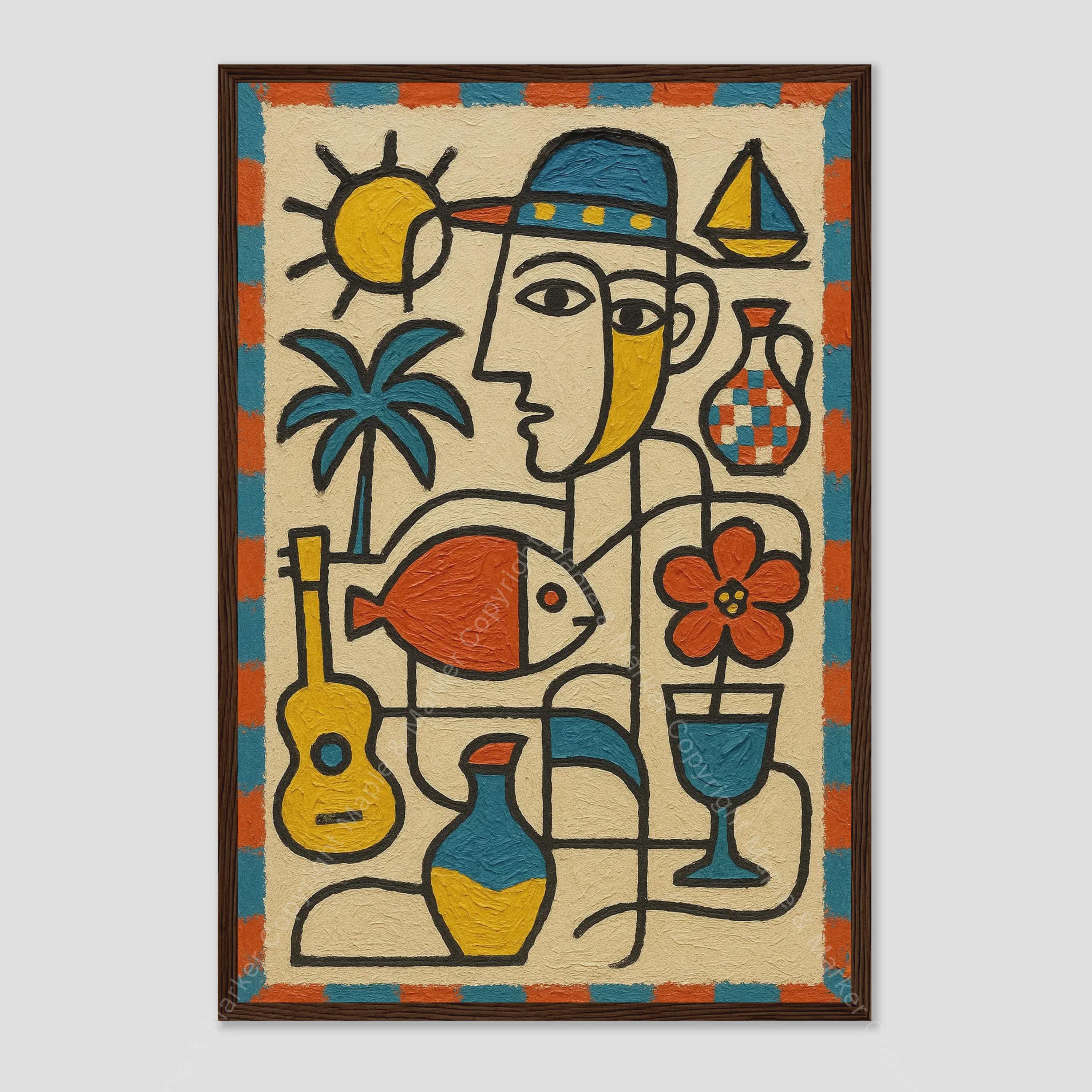Dominican Republic Cubist Art Print Decor - Etsy Canada